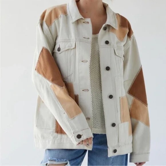 Urban Outfitters Jackets & Blazers - BDG Patchwork Denim Trucker Jacket